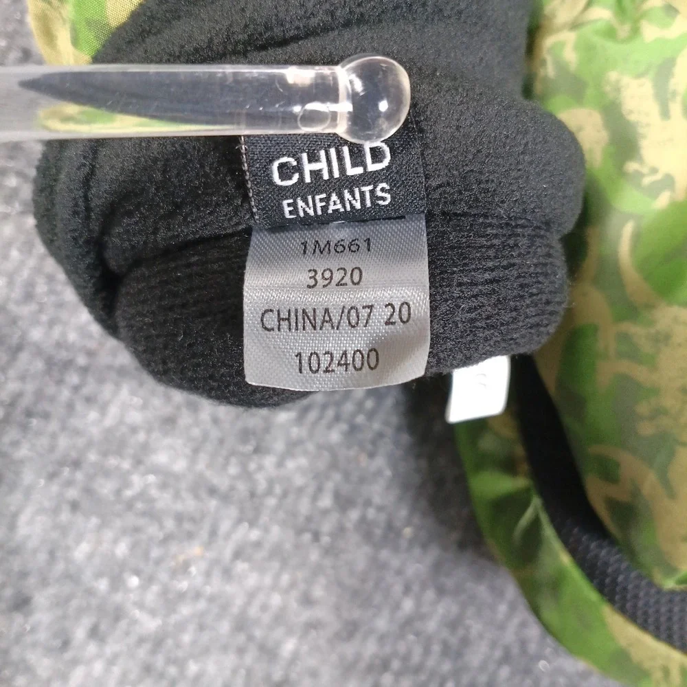 Gordini Mittens Kids Small Green Dinosaur Camo AquaBloc Insulated